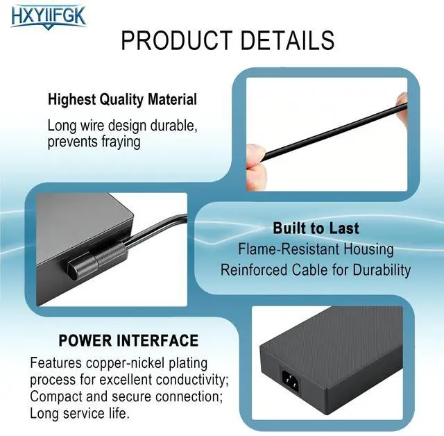 Alt view image 4 of 7 - 240W Charger Compatible with ASUS TUF ROG Zephyrus Strix Gaming Notebooks | Fits TUF F15/F16/F17/A15/A17, ROG G14/G15/G16/M16, Flow X16, Vivobook Pro 15X/16X, Scar 15/17 & ProArt StudioBook series