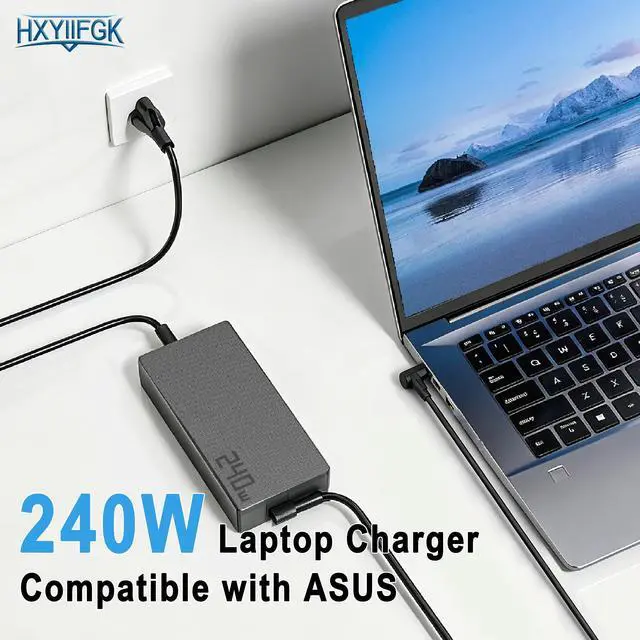 Alt view image 5 of 7 - 240W Charger Compatible with ASUS TUF ROG Zephyrus Strix Gaming Notebooks | Fits TUF F15/F16/F17/A15/A17, ROG G14/G15/G16/M16, Flow X16, Vivobook Pro 15X/16X, Scar 15/17 & ProArt StudioBook series