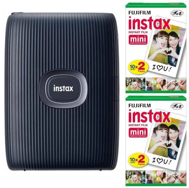 Main image of Instax Mini Link Smartphone Printer (Dark Denim) + Fuji Instax Mini Film (40 Sheets) - Instax Mini Link Printer Bundle