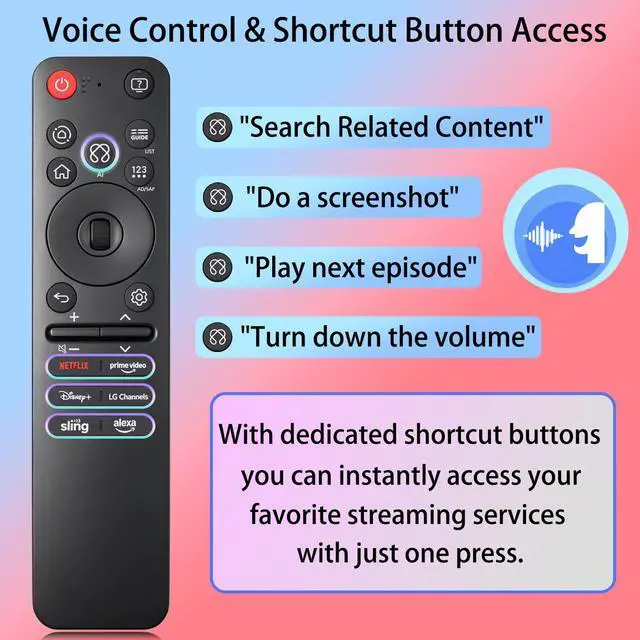 Alt view image 4 of 7 - MR25GA AKB76046602 Magic AI Remote Compatible with LG All 2019 to 2025 TVs