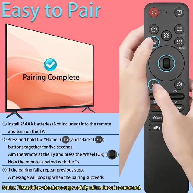 Alt view image 6 of 7 - MR25GA AKB76046602 Magic AI Remote Compatible with LG All 2019 to 2025 TVs