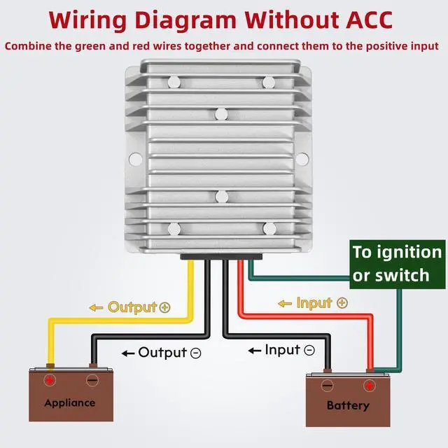 Alt view image 4 of 7 - Acc Control 20A 240W DC 24V 36V 48V Step Down to 12V Buck Converter Golf Cart Volt Voltage Reducer Regulator Waterproof Transformer with Fuse