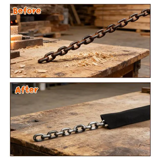 Alt view image 6 of 7 - Protective Hose Sleeve 19.7 Ft, Anchor Chain Cover with Zip Ties, Black Polyester Hydraulic Wrap Cable Cutting Wire Sheath Sleeve for Welding Tig Torch Hydraulic Hose Rope (1.57 Inch ID)
