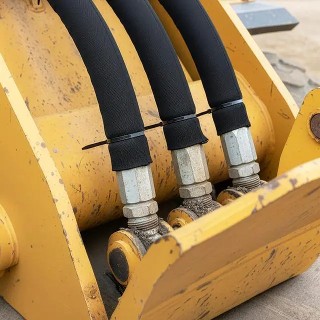 Alt view image 7 of 7 - Protective Hose Sleeve 19.7 Ft, Anchor Chain Cover with Zip Ties, Black Polyester Hydraulic Wrap Cable Cutting Wire Sheath Sleeve for Welding Tig Torch Hydraulic Hose Rope (1.57 Inch ID)