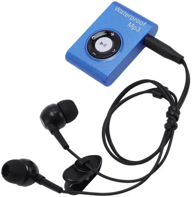 Main image of IPX8 Water Proof MP3 Player for Swimming, 8GB Underwater Music Player with Lossless Sound, Secure Clip & Water Proof Headphones for Diving, Surfing, Running, Skiing (Blue)