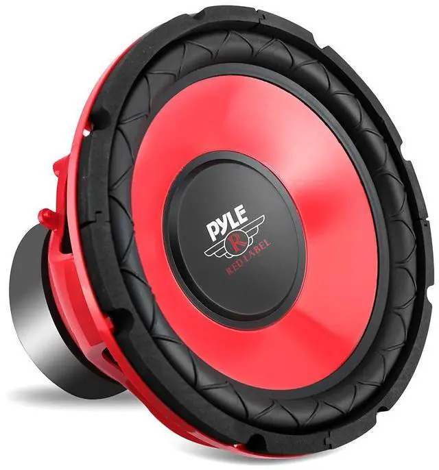 Main image of 10" Car Audio Subwoofer, 600W Max Power, 4 Ohm Single Voice Coil Woofer, Red Electroplated Cone, 1.5" Kapton Voice Coil, Deep Bass Speaker for Vehicle Stereo Systems