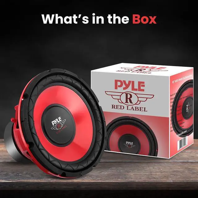 Alt view image 4 of 7 - 10" Car Audio Subwoofer, 600W Max Power, 4 Ohm Single Voice Coil Woofer, Red Electroplated Cone, 1.5" Kapton Voice Coil, Deep Bass Speaker for Vehicle Stereo Systems