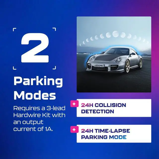 Alt view image 5 of 7 - M200 Mini Dash Cam WiFi Dashcam - Single Channel Dash Cam for Broad Road Coverage - Built-in WiFi - Full HD Resolution - Parking Monitor - App Connectivity - Collision Detection - Night Vision