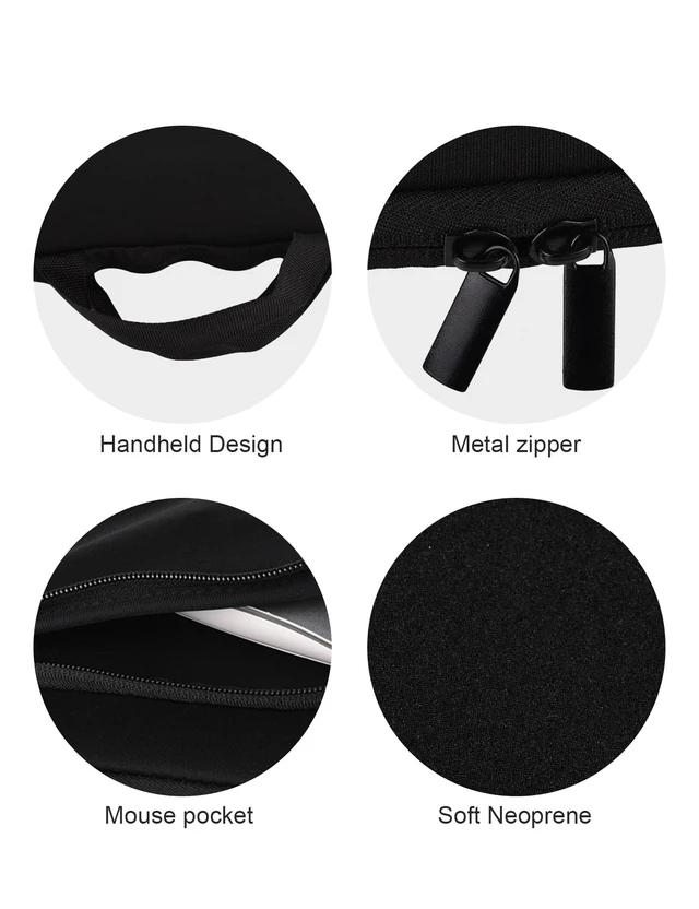 Alt view image 4 of 7 - Keyboard Travel Sleeve for Logitech MX Keys/MX Master Keys S Keyboard Mouse Keyboard Bag,Shockproof Waterproof Neoprene Case for Keyboards(Bag Only) (Black)
