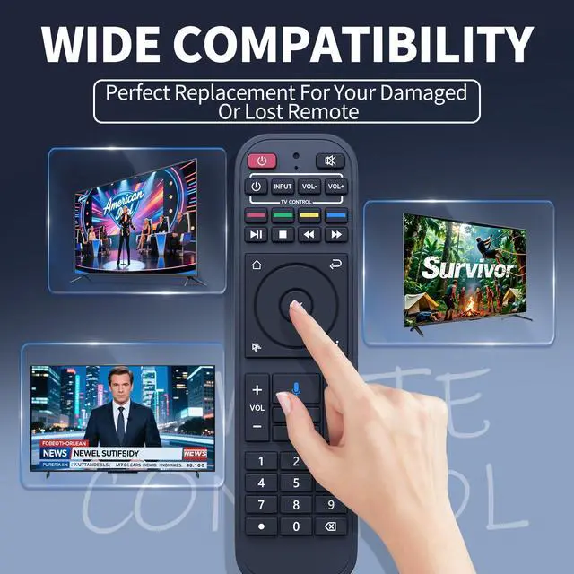 Alt view image 2 of 7 - RC-200 Voice Remote Control Replacement for SuperBox S5 Max/S5 Pro, S6 Ultra/Max/Pro, S7, S7 Prime 2026, Elite Ultra/Elite Pro+ Smart TV Box (RC-200L)