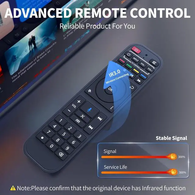 Alt view image 5 of 7 - RC-200 Voice Remote Control Replacement for SuperBox S5 Max/S5 Pro, S6 Ultra/Max/Pro, S7, S7 Prime 2026, Elite Ultra/Elite Pro+ Smart TV Box (RC-200L)