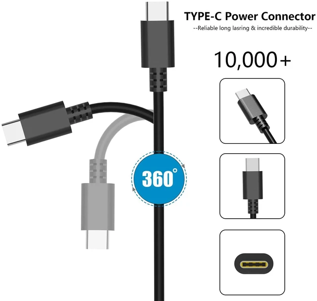 Alt view image 2 of 4 - 100W USB C Charger fit for Lenovo Yoga 9 9i 7 7i, Yoga Slim 7 Pro Laptop Compatible with Lenovo IdeaPad 5 Pro 16, ThinkBook 14 16 14p, ThinkPad P16s T16 T15 E16 ADL100YLC3A ADL100YDC3A Power Adapter