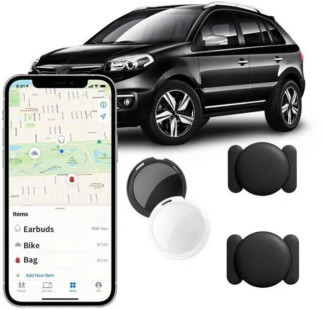 Main image of 2 Pack GPS Tracker for Vehicles Works with Find My (iOS Only) Magnetic Case