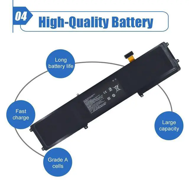 Alt view image 5 of 6 - BETTY4 Laptop Battery Replacement for Razer Blade 2016 14" V2 Series Notebook 3ICP4/56/102-2 RZ09-0195 RZ09-0165 RZ09-01953E72 RZ09-01952E72 RZ09-01652E21 RZ09-01953W52 11.4V 70Wh