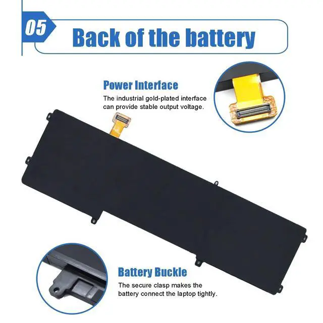 Alt view image 6 of 6 - BETTY4 Laptop Battery Replacement for Razer Blade 2016 14" V2 Series Notebook 3ICP4/56/102-2 RZ09-0195 RZ09-0165 RZ09-01953E72 RZ09-01952E72 RZ09-01652E21 RZ09-01953W52 11.4V 70Wh