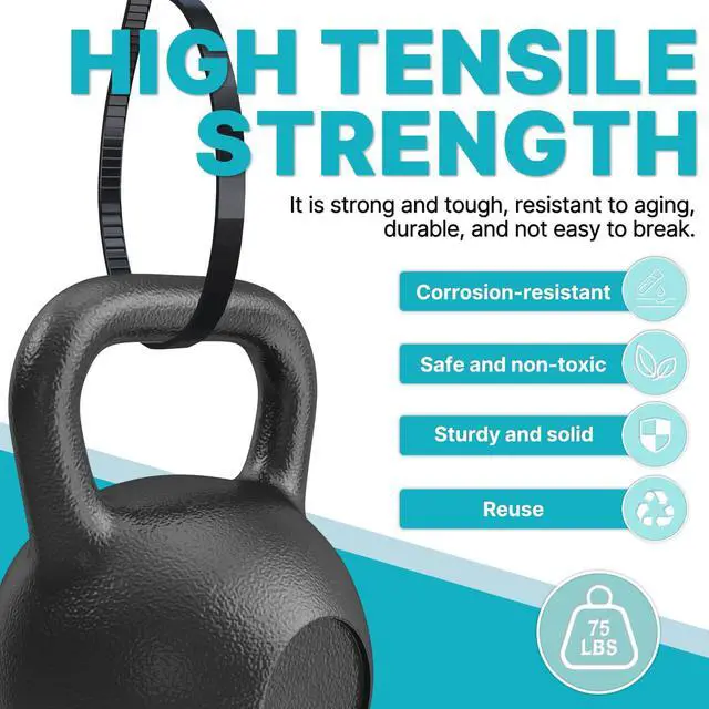 Alt view image 3 of 7 - 12 Inch Black Zip Ties 1300 Pack, 75 LBS Tensile Strength UV Resistant Self-Locking Plastic Cable Ties for Indoor Outdoor Use