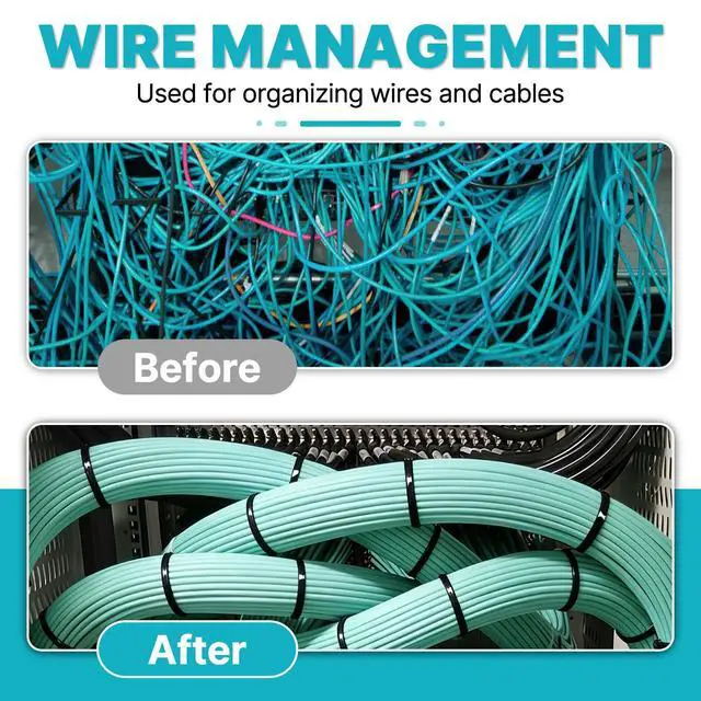 Alt view image 7 of 7 - 12 Inch Black Zip Ties 1300 Pack, 75 LBS Tensile Strength UV Resistant Self-Locking Plastic Cable Ties for Indoor Outdoor Use
