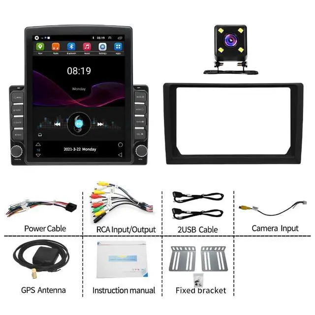 Alt view image 7 of 7 - Double Din Car Stereo Upgrade Radio for Nissan Altima 2005-2006 | Android 14 9.7" Touchscreen w/Wireless Carplay Android Auto GPS WiFi Bluetooth RDS DSP SWC Mirrorlink Backup Camera