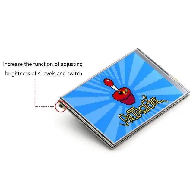 Alt view image 7 of 7 - for Raspberry Pi 4 Touch Screen with Case, 3.5 inch Touchscreen with Fan, 320x480 Monitor TFT LCD Game Display
