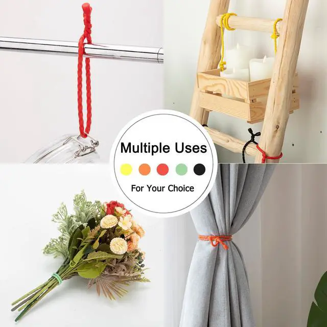 Alt view image 3 of 6 - 4 PCS 32-Inch Silicone Cable Ties Dia 6.5mm Reusable Steel-Core Rubber Twist Ties Bendable Cable Ties for Bundling and Holding, All Purpose Cord Tie for Indoor and Outdoor (Blue)