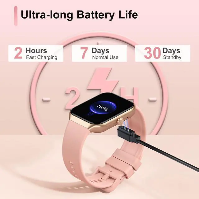 Alt view image 6 of 7 - Smart Watch for Men Women Answer/Make Calls, 1.96" HD Fitness Watch with Heart Rate Monitor Sleep Monitor, 113+ Sports Activity Trackers with Step Counter, IP68 Waterproof, Smartwatch for Android/iOS