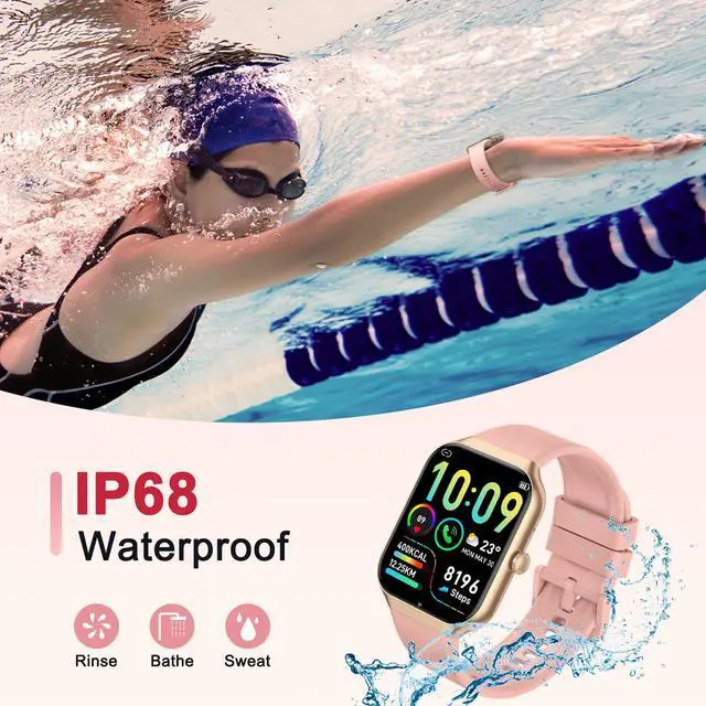 Alt view image 7 of 7 - Smart Watch for Men Women Answer/Make Calls, 1.96" HD Fitness Watch with Heart Rate Monitor Sleep Monitor, 113+ Sports Activity Trackers with Step Counter, IP68 Waterproof, Smartwatch for Android/iOS