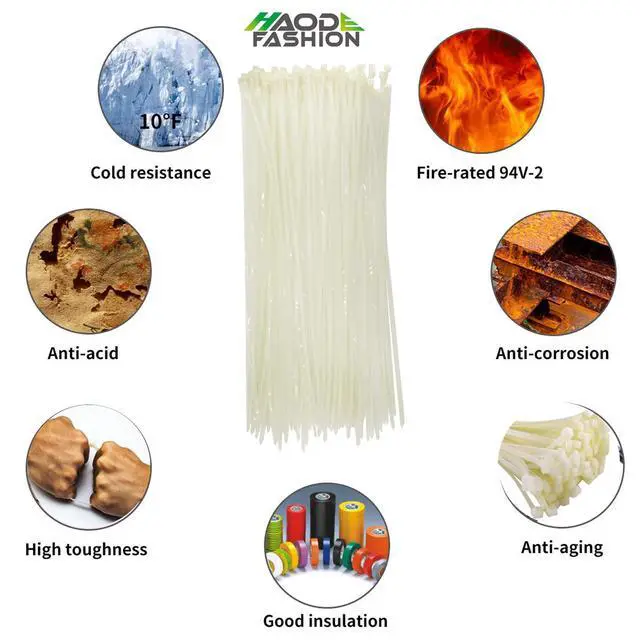 Alt view image 4 of 7 - 26 Inch Heavy Duty Zip Tie 50 Pack, 200 lb Strong Outdoor Use | 26" long cable zip ties clear outdoor 200 lbs strong UV-resistant. Great for fencing, deck, gardens, pergolas, holiday lights
