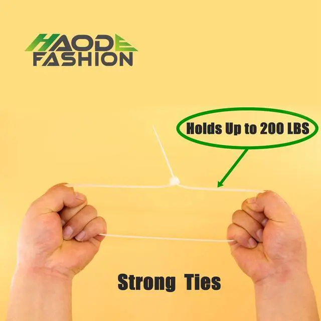 Alt view image 5 of 7 - 26 Inch Heavy Duty Zip Tie 50 Pack, 200 lb Strong Outdoor Use | 26" long cable zip ties clear outdoor 200 lbs strong UV-resistant. Great for fencing, deck, gardens, pergolas, holiday lights