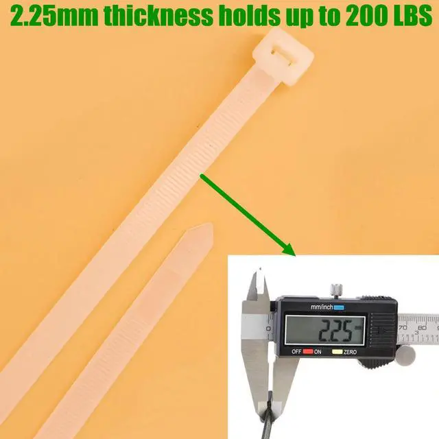 Alt view image 6 of 7 - 26 Inch Heavy Duty Zip Tie 50 Pack, 200 lb Strong Outdoor Use | 26" long cable zip ties clear outdoor 200 lbs strong UV-resistant. Great for fencing, deck, gardens, pergolas, holiday lights