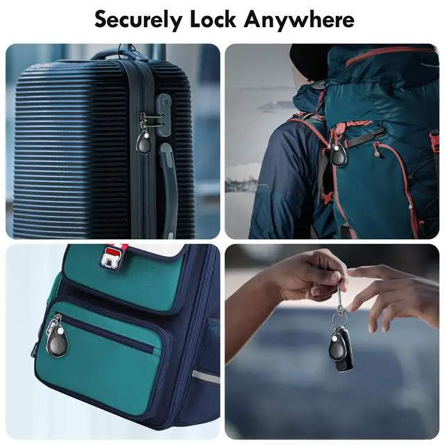Alt view image 7 of 7 - GPS Tracker for Kids 4 Pack with Magnetic Unlocker, Hidden Anti-Removal Pin Tag, AirTag Alternative Works with Apple Find My (iOS only), No Monthly Fee, Tracking Device for Children Luggage