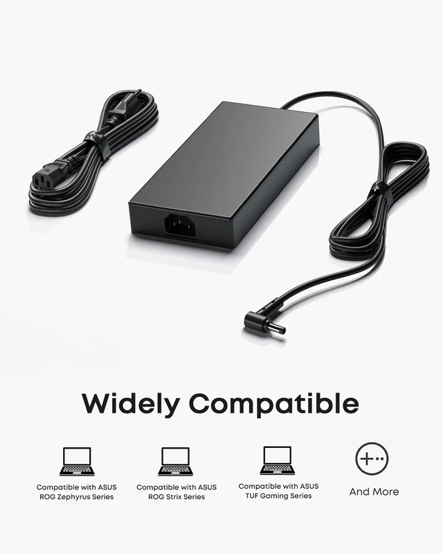 Alt view image 3 of 6 - 150W 180W Charger Fit for ASUS ROG Zephyrus G14 GA401 TUF F15 F17 Compatible with Zephyrus G15 GA502, ROG Strix G531 G731 GL531, TUF A17 A15 FX506 FX505 FX706 FA706 FA506, 20V 9A, 6.0x3.7mm