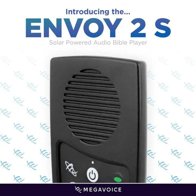 Alt view image 2 of 7 - Spanish Reina Valera 1960 (RVR60) Solar Audio Bible Player | Handheld, Bookmarking Ability, 12-Hour Battery Life, Headphones and USB-C Charger Included