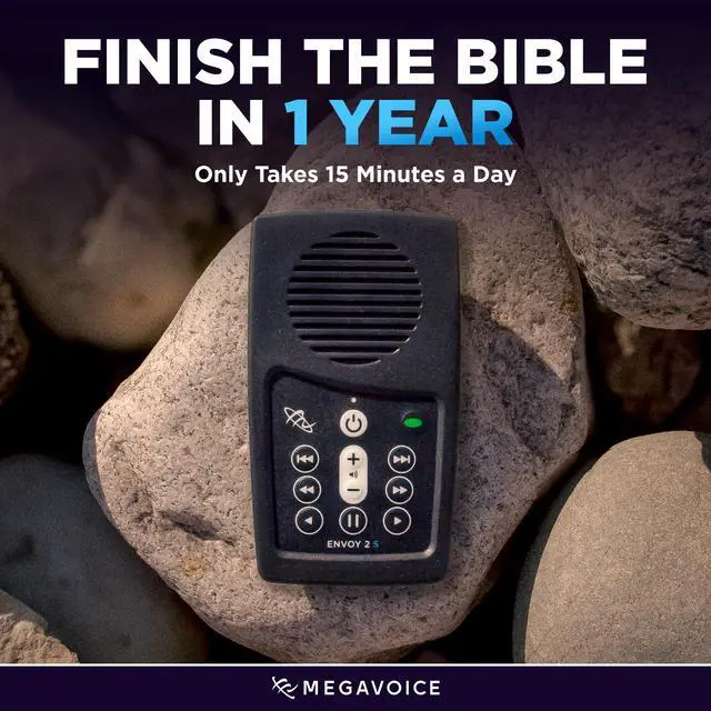 Alt view image 3 of 7 - Spanish Reina Valera 1960 (RVR60) Solar Audio Bible Player | Handheld, Bookmarking Ability, 12-Hour Battery Life, Headphones and USB-C Charger Included