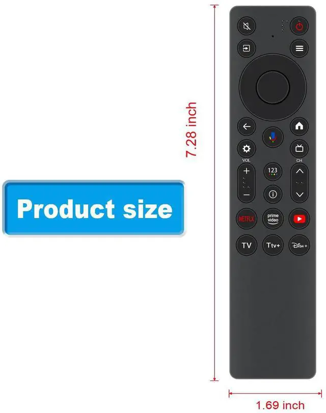 Alt view image 5 of 7 - RC813A Replacement Voice Remote Control Compatible with TCL Google Smart TV | QM6K QM7K Series QD-Mini LED 4K UHD 55QM7K 50QM6K 65QM7K 75QM7K 85QM7K 98QM7K 55QM6K 65QM6K 75QM6K 85QM6K 98QM6K 2025