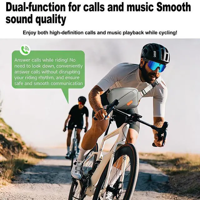 Alt view image 7 of 7 - AI Smart Glasses with Camera,4K Video Recording Glasses, AI Voice Assistant,Real-Time Translation,Object Recognition,Bluetooth Sports Sunglasses,IP66 Waterproof for Cycling,Running & Hiking (Blue)