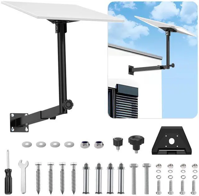 Main image of Adjustable Starlink Gen 3 Mount, 360° Rotatable Starlink Pole Mounting Kit Compatible with V3 Starlink Standard Dish (Length-27.5 inch)