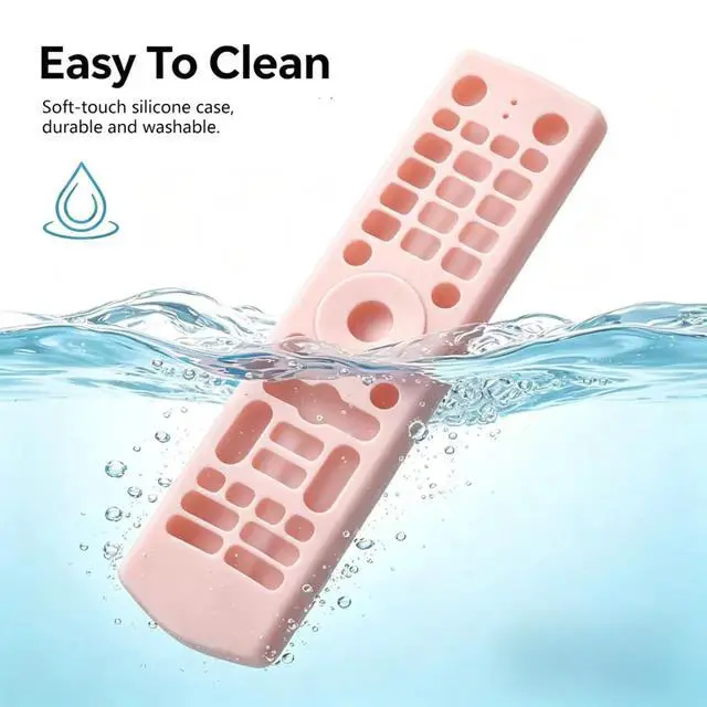 Alt view image 2 of 4 - Silicone Remote Case for VSeeBox V3 Pro/V5 Pro/V3 Plus, Glow in Dark Pink | Compatible with V3/V5/V1 Max/Elite/Max Remote Control,Shockproof, Washable, Anti-Slip Cover, with Lanyard