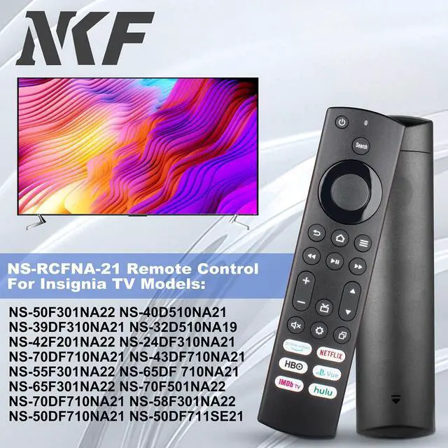 Alt view image 2 of 7 - NS-RCFNA-21 Remote Control for Insignia TV Remote Replacement NS-24DF310NA19 NS-32DF310NA19 NS-39DF510NA19 NS-50DF710NA21 NS-55DF710NA21 Edision TV