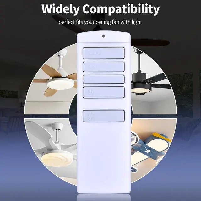 Alt view image 2 of 7 - Replacememnt for Harbor Breeze Ceiling Fan Remote Control Replacement, Compatible Models A25-TX001-R1 A25-TX005-R A25-TX013 ZJF-RT01A, Support 3 Speeds Light Dimmer (Remote Only)