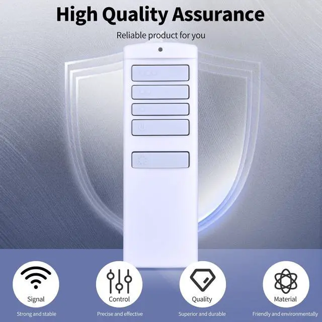 Alt view image 6 of 7 - Replacememnt for Harbor Breeze Ceiling Fan Remote Control Replacement, Compatible Models A25-TX001-R1 A25-TX005-R A25-TX013 ZJF-RT01A, Support 3 Speeds Light Dimmer (Remote Only)