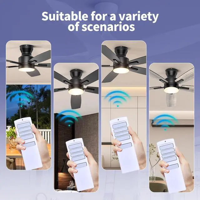 Alt view image 7 of 7 - Replacememnt for Harbor Breeze Ceiling Fan Remote Control Replacement, Compatible Models A25-TX001-R1 A25-TX005-R A25-TX013 ZJF-RT01A, Support 3 Speeds Light Dimmer (Remote Only)