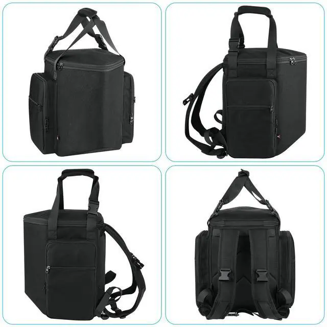 Alt view image 7 of 7 - Travel Carrying Backpack for Bose S1 Pro/Bose S1 Pro+, Slip Cover Case with Shoulder Strap &Accessory Pocket, Portable Carry Bag Holder w Handle Strap for Bose Speaker