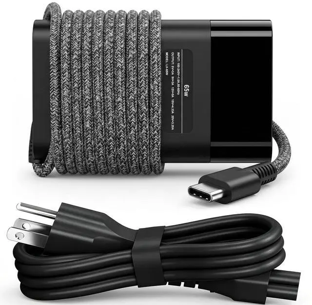 Main image of 65W OmniBook Charger USB C AI PC Power Adapter | Compatible with HP OmniBook 7 / 7 Flip / 7 Aero, Compatible with HP OmniBook 5 / 5 Flip, Type C Laptop Supply Cord