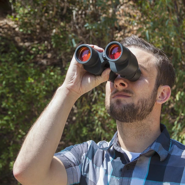 Alt view image 5 of 7 - 8x42mm X-Trail Binoculars Compact High Power, Ruby Multi-Coated Optics, 42mm Lens, Rubber Grip, Center Focus, for Bird Watching & Hunting
