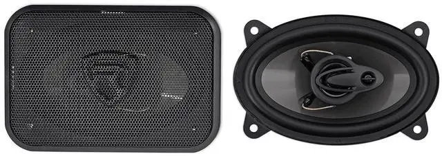 Main image of Pair RV46.3A 4x6" 3-Way Car Speakers 500 Watts/70 Watts RMS CEA Rated | 500W Peak / 70W RMS, Polypropylene Cone, PEI Dome Tweeter, Super Tweeter, OFC Voice Coil, 60Hz-20kHz