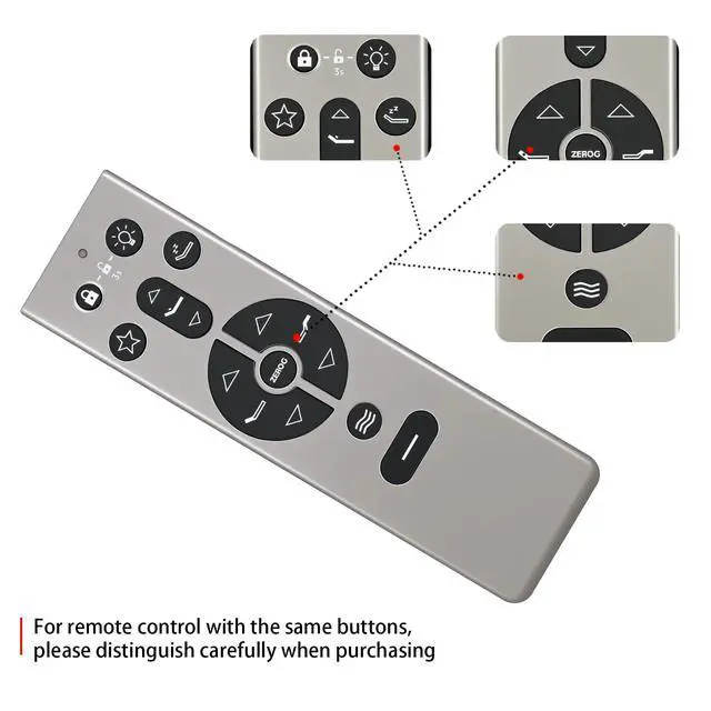 Alt view image 6 of 7 - Replacement RF396B Remote Control fit for Tempur Pedic, for Tempur Ergo, for Keeson JLDK.111.13.01 Adjustable Bed