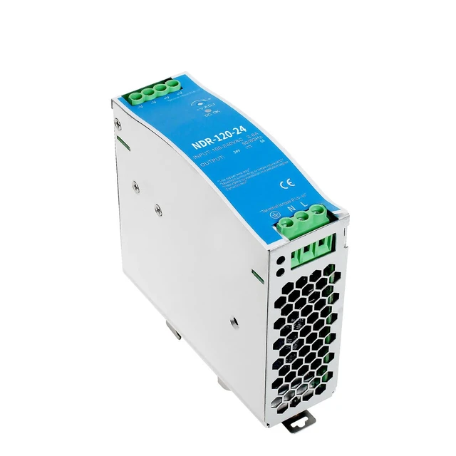 Alt view image 2 of 7 - 24VDC DIN Rail Power Supply NDR120-24 120W 24v 5a Power Supply Output 24VDC 5A with Dual Output 120vac to 24vdc Power Supply