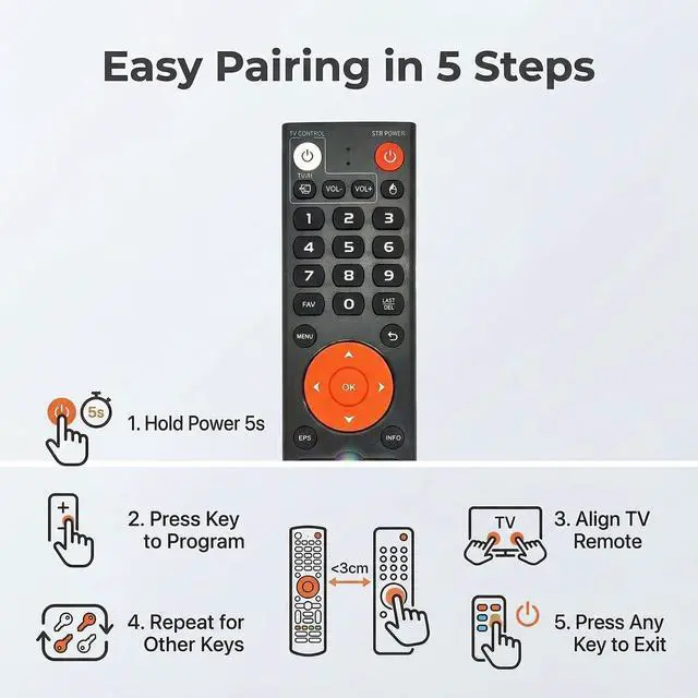 Alt view image 5 of 7 - New V3 Plus Voice Remote Control Replacement - Compatible with vSeeBox V3 Pro and V3 Plus, Smart Bluetooth Voice Remote for vSeeBox TV Box