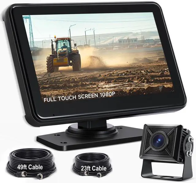 Main image of AHD1080P Wired Backup Camera with 7'' Touch Screen Monitor, Rear View Camera System for Truck/RV/Trailer/Skid Steer/Tractor, Colorful Night Vision&10G Vibration Truck Rv Camera System