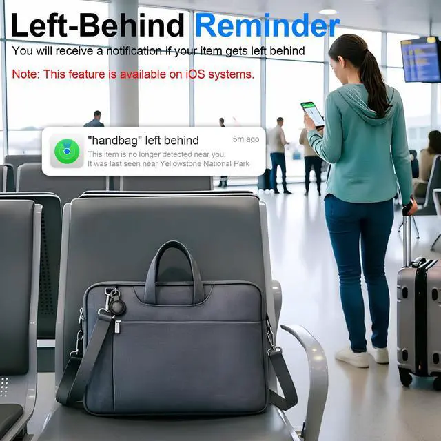 Alt view image 6 of 7 - 2026 Air Tags for Android-4 Pack,Dual System for iOS Find My & Android Find Hub,Replaceable Battery,Loud Ring,IP68 Waterproof,Smart Bluetooth Tracker for Keys,Luggage,Dog,Wallets
